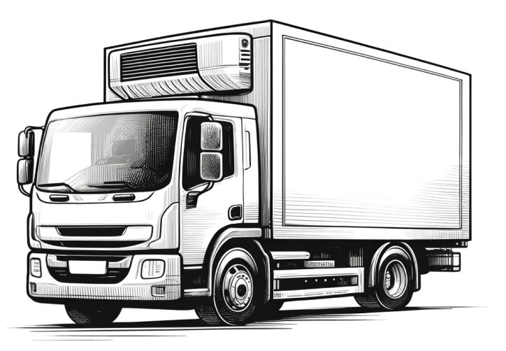 croquis camion frigo